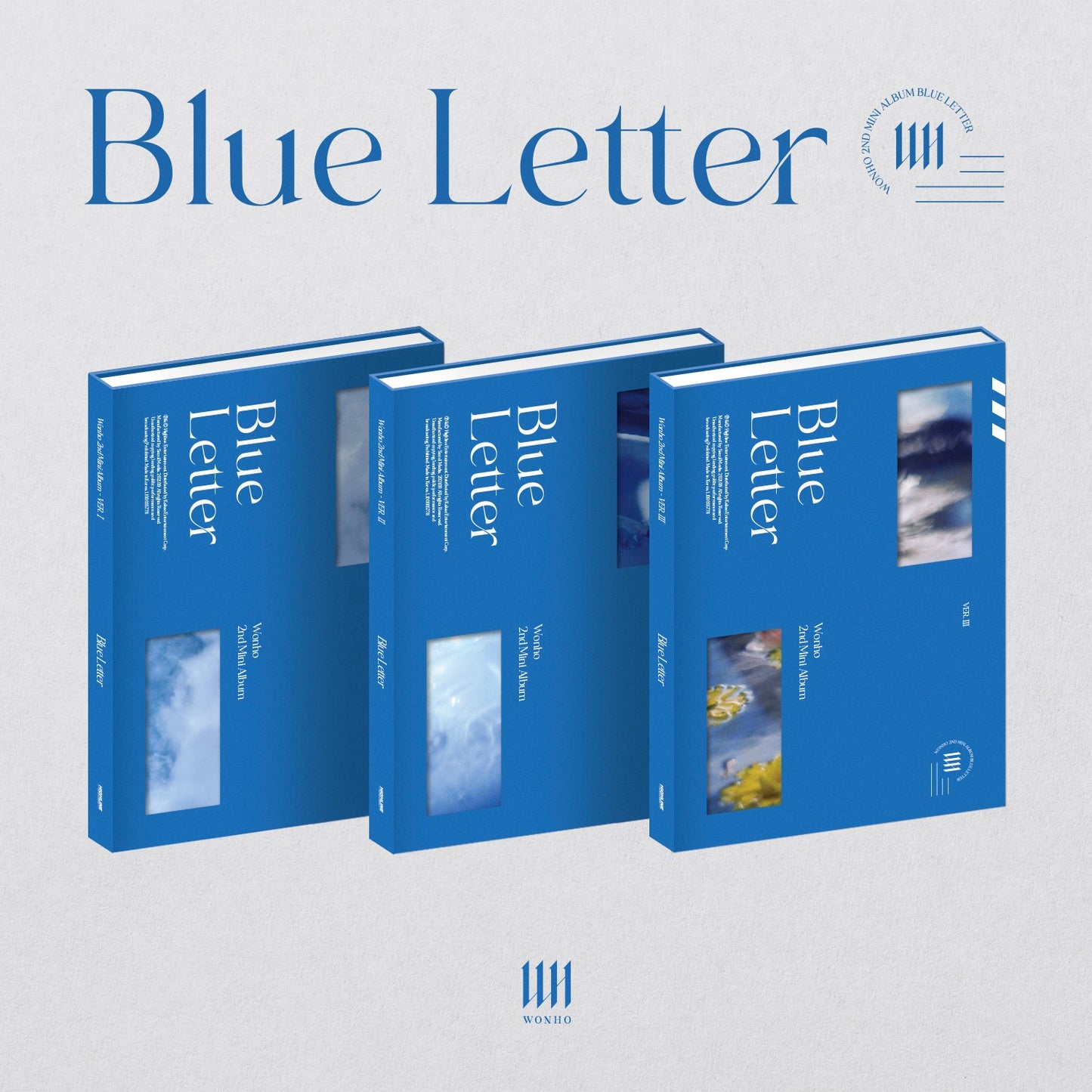 PREORDER  WONHO 2ND MINI ALBUM BLUE LETTER (VER.Ⅰ, VER.Ⅱ, VER.Ⅲ)