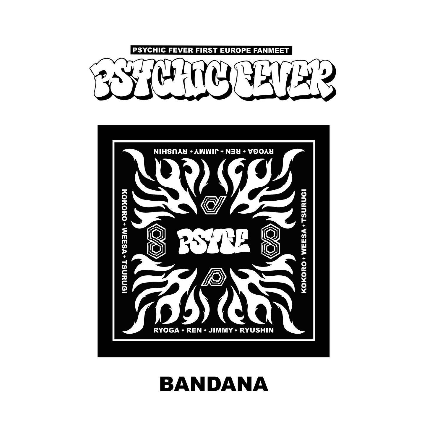 PREORDER : PSYCHIC FEVER 1ST EUROPE FANMEET TOUR MD - Bandana (BERLIN COLLECTION)