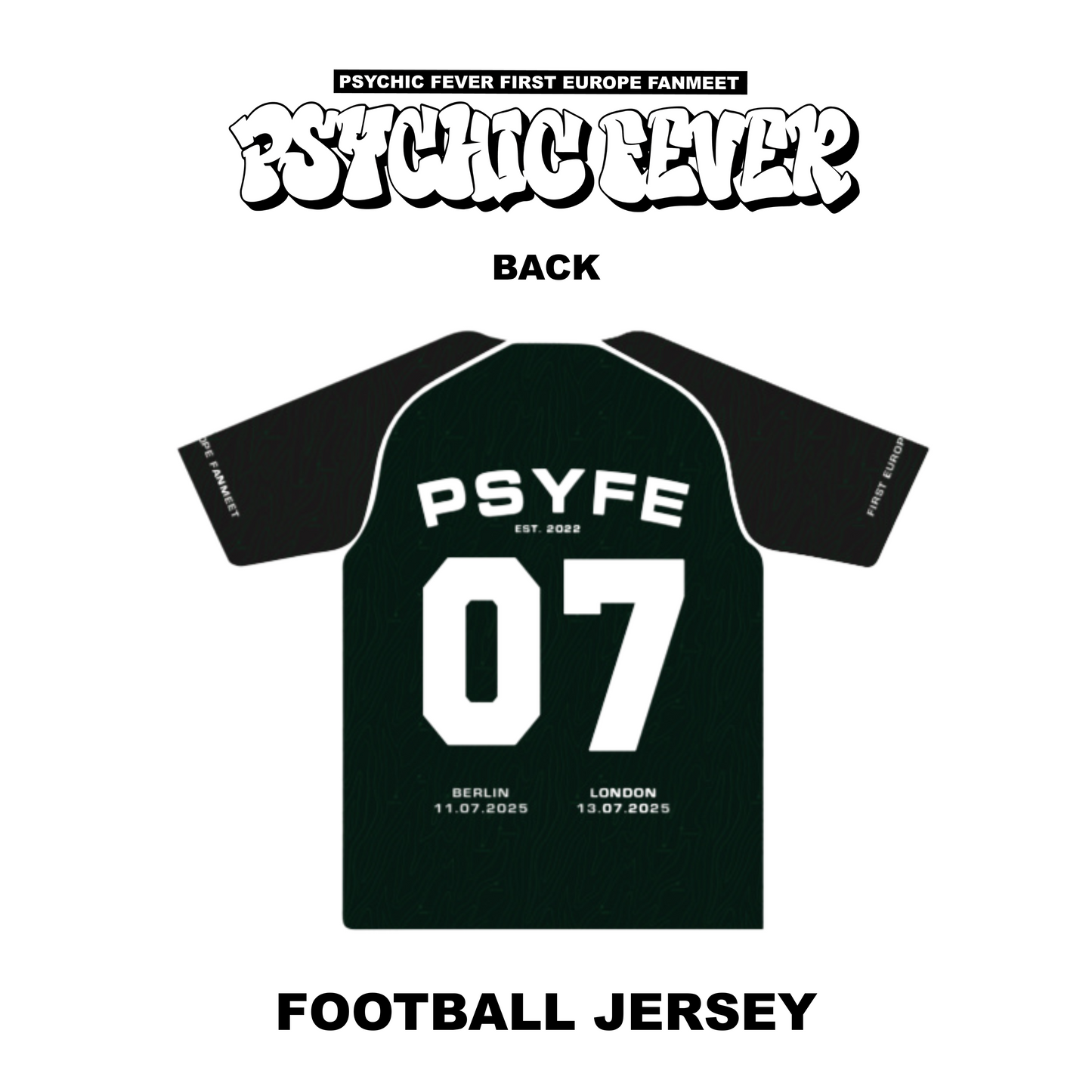 PREORDER : PSYCHIC FEVER 1ST EUROPE FANMEET TOUR MD - Short Sleeved Football Jersey (BERLIN COLLECTION)