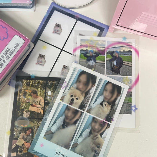 SOOANG STUDIO Four cut photo L holder doodle   1pc/design 3pcs/pack